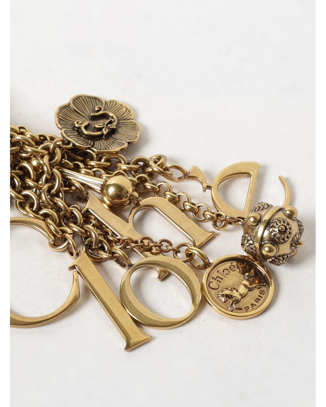 Chloé Natural ChloÉ Multi-Strand 14K-Plated Brass Keychain With Assorted Charms