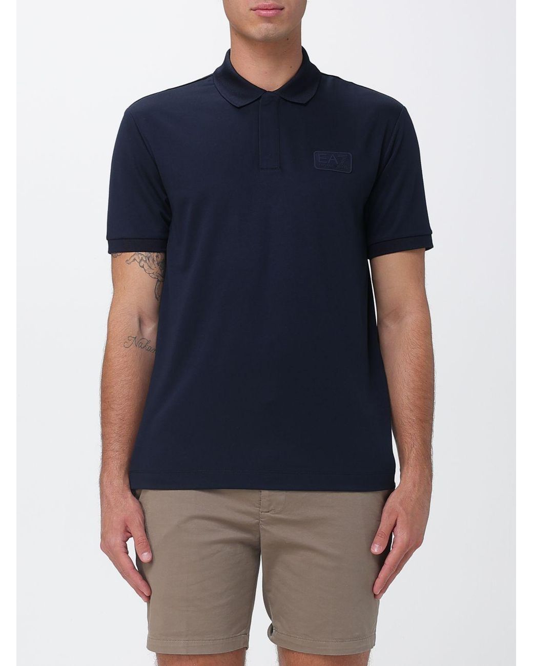 EA7 Blue Polo Shirt for men