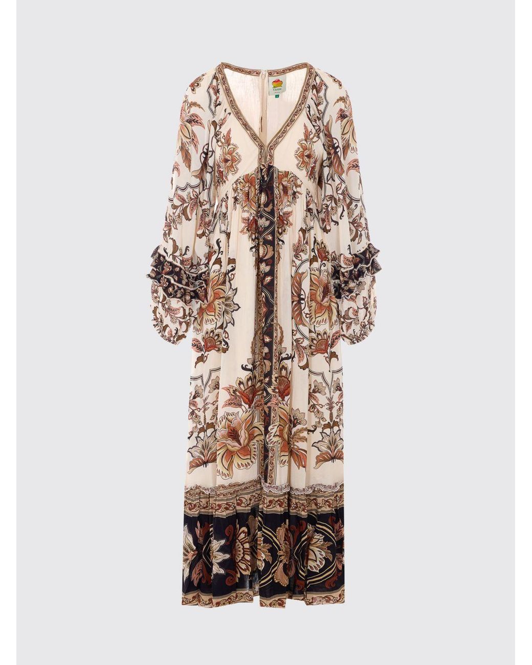 Farm Rio Natural Floral Viscose Dress
