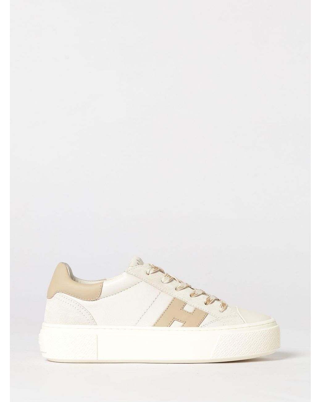 Hogan Natural Crosswind Leather Sneakers