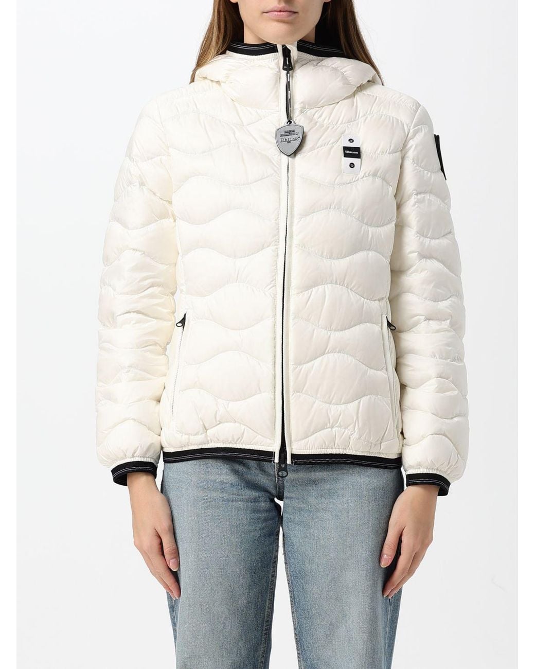 Blauer Natural Camelia Slim Fit Short Down Jacket With Shearling Hood