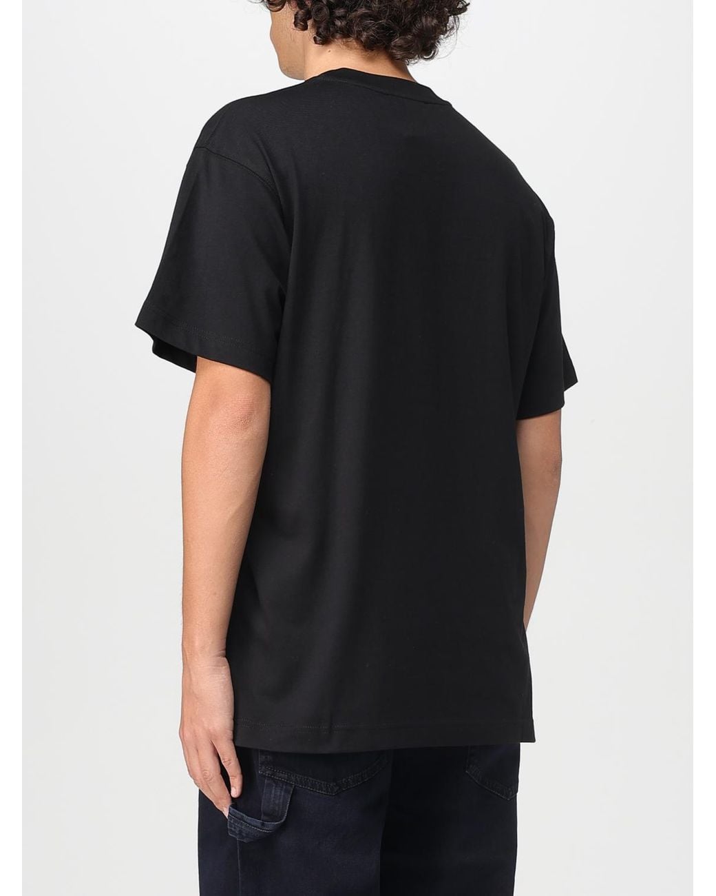 Versace Jeans Couture Black Logo-Print T-Shirt for men