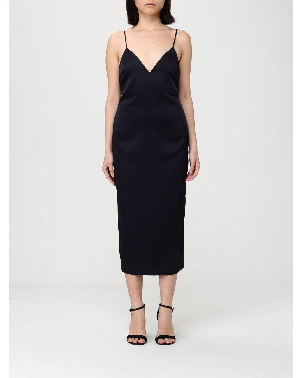 Twinset Blue Duchesse Midi Dress