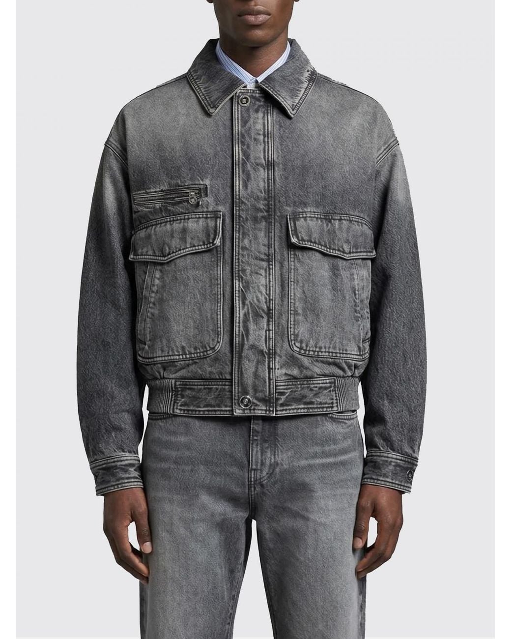 Chaqueta Vaquera Versace de hombre de color Gray