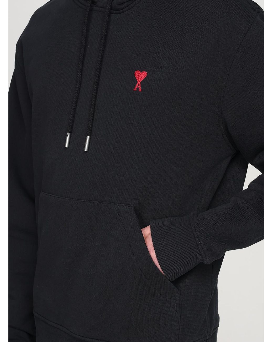 AMI Blue Cotton Sweatshirt With Logo for men