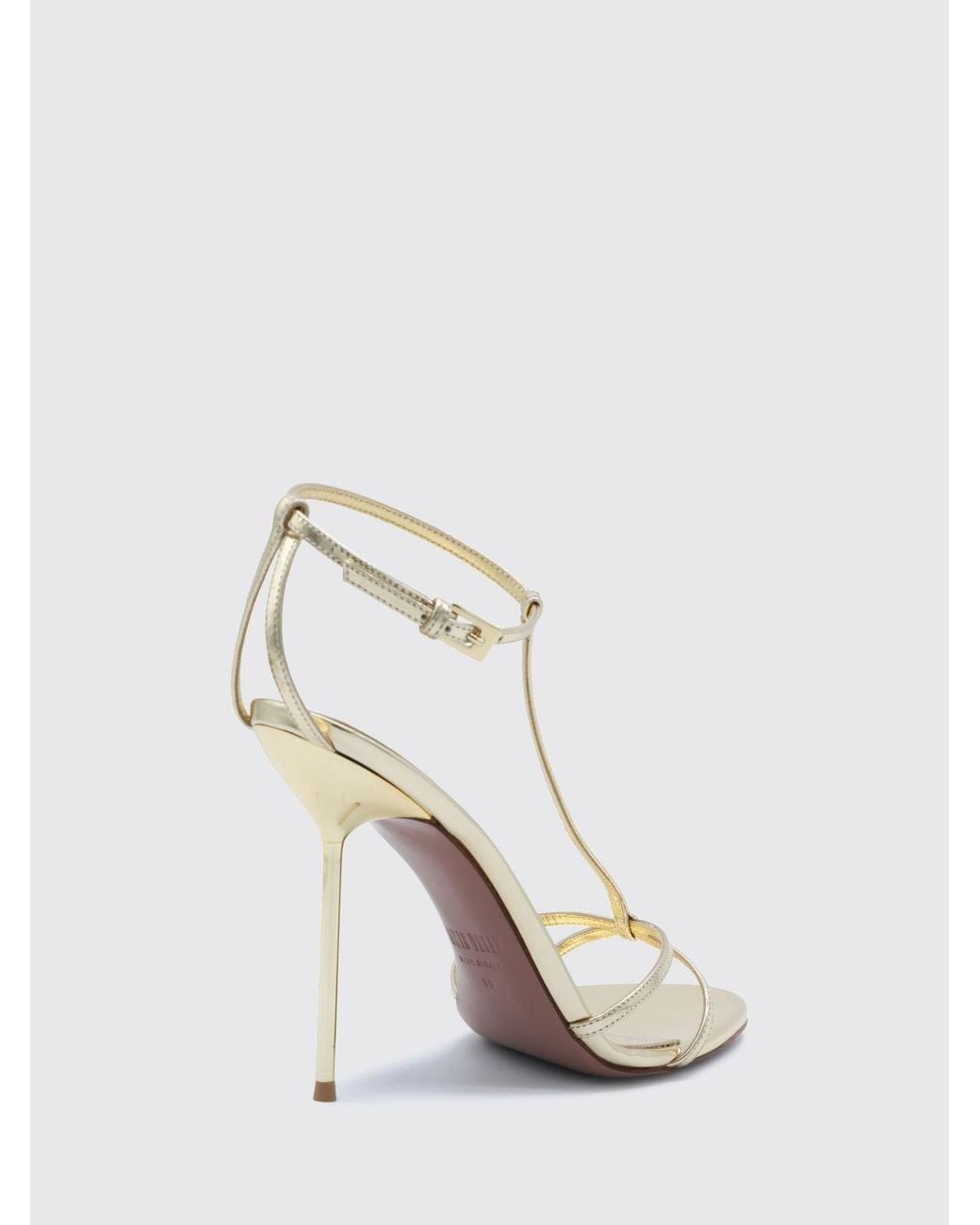 Paris Texas White Lidia Laminated Leather High Stiletto Heel Sandals