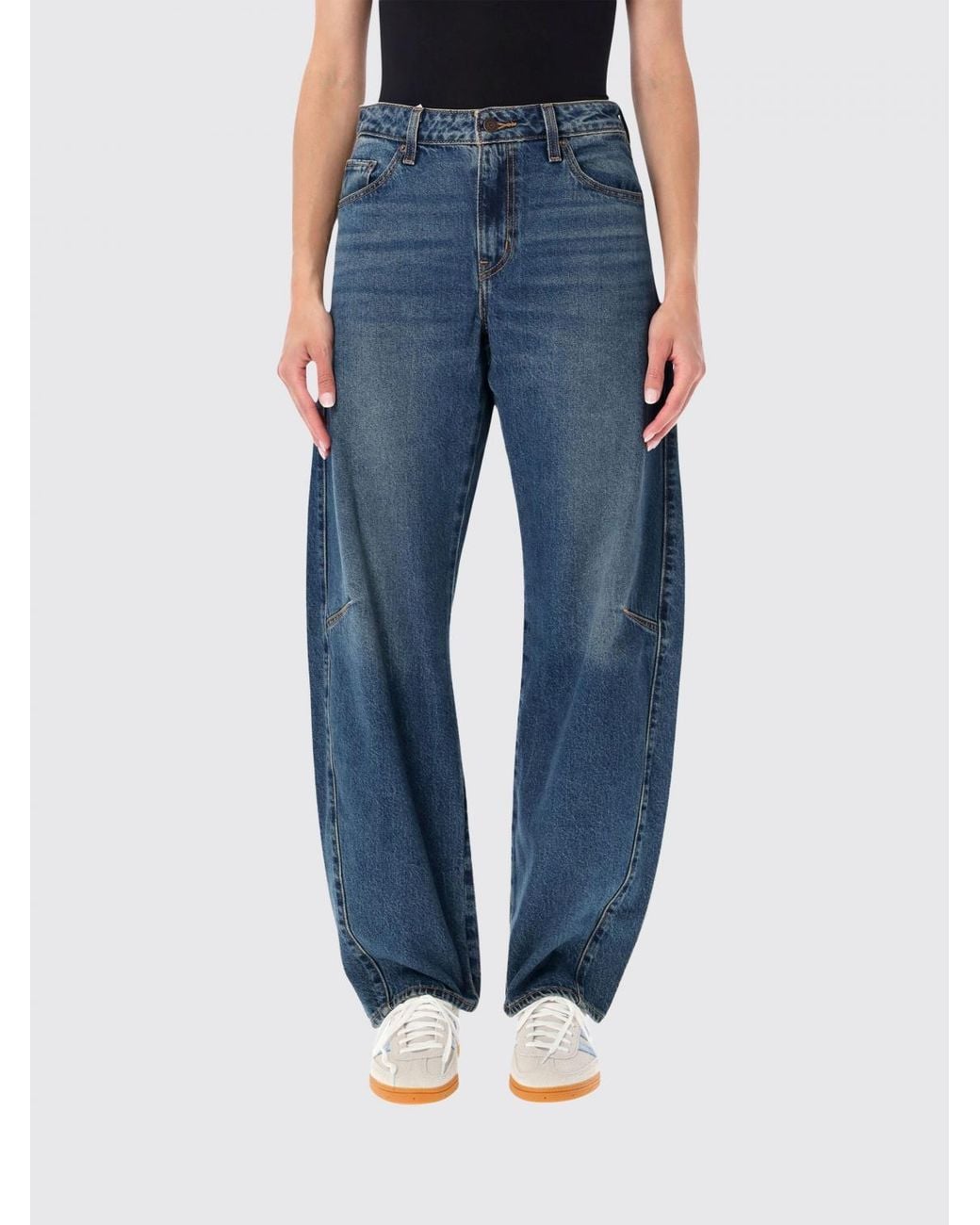 Levi's Blue High-Waisted Baggy Jeans