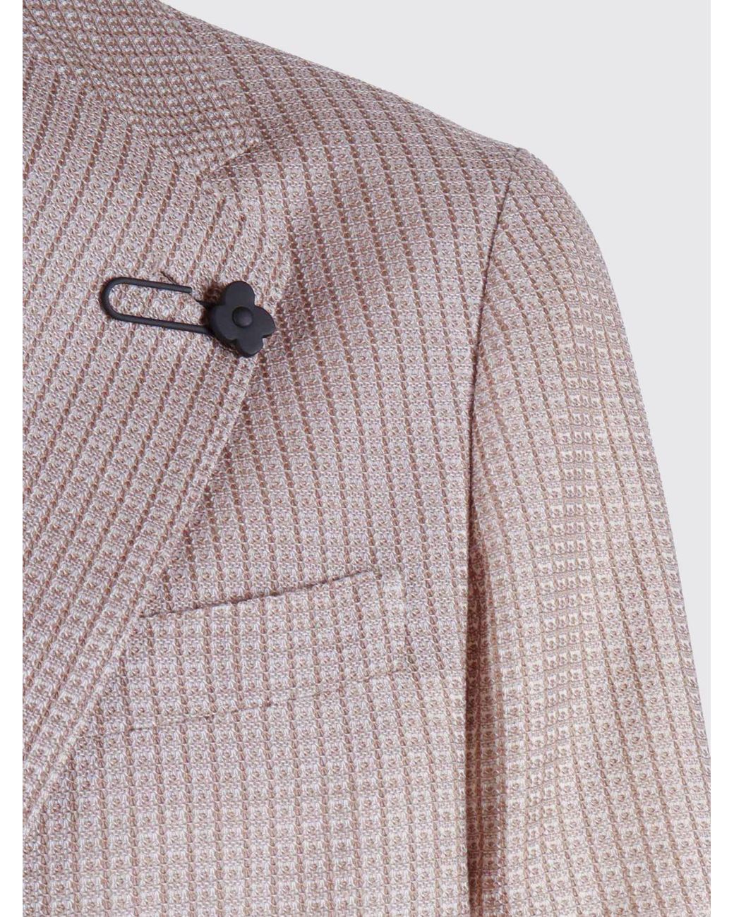Lardini Gray Cotton Single-Breasted Blazer for men