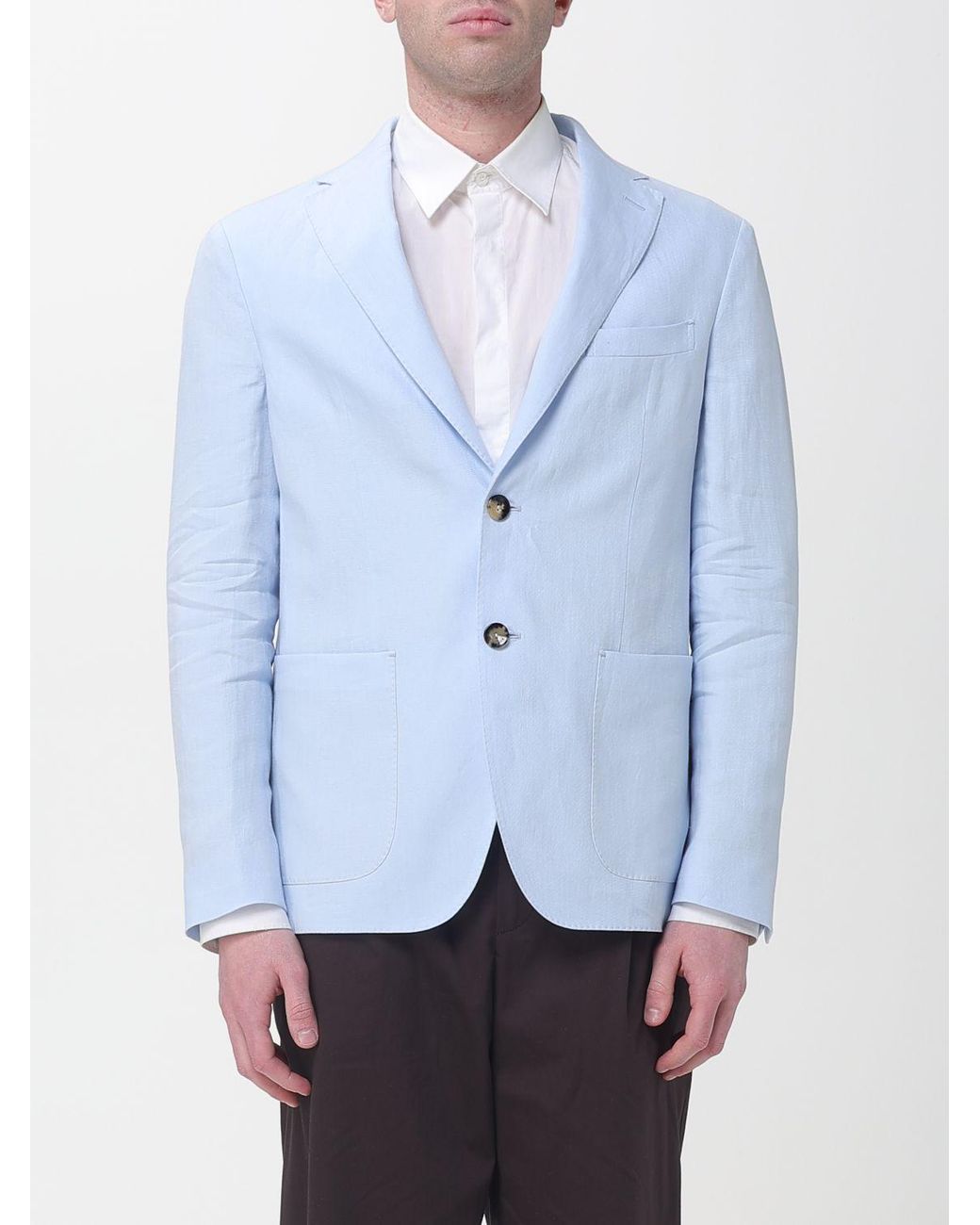 Agnona Blue Roma Single Breasted Blazer for men