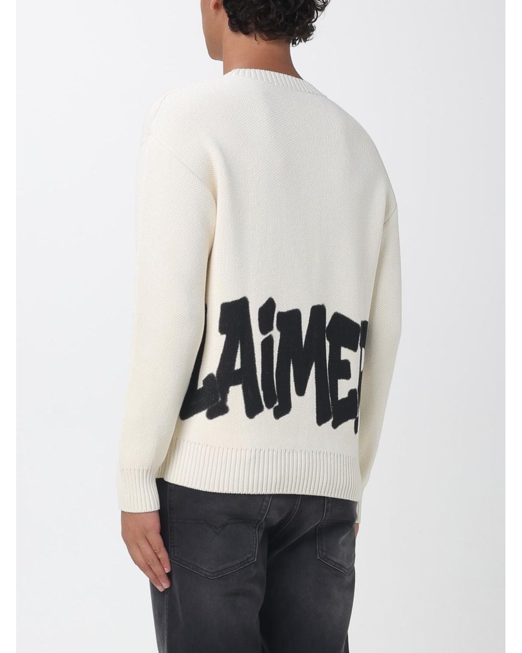 DISCLAIMER White Sweater for men