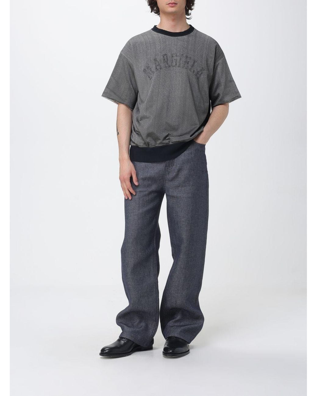 Maison Margiela Gray Viscose Blend Sweatshirt for men