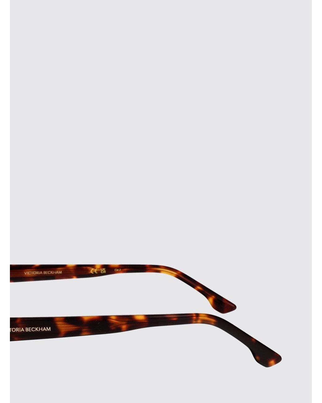 Victoria Beckham Brown Rectangular Acetate Sunglasses With Tortoiseshell Pattern