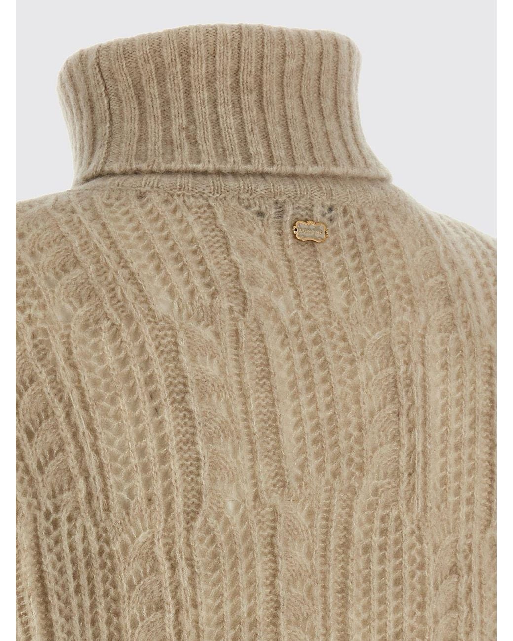 Agnona Natural Long-Sleeved Turtleneck Jumper