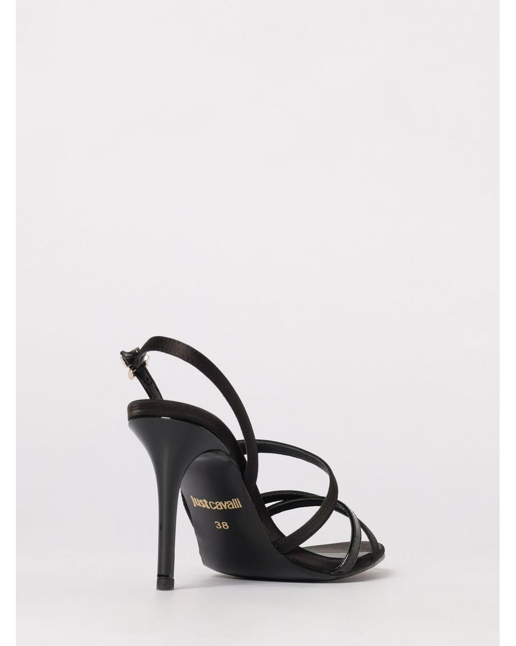 Just Cavalli White Satin Sandal