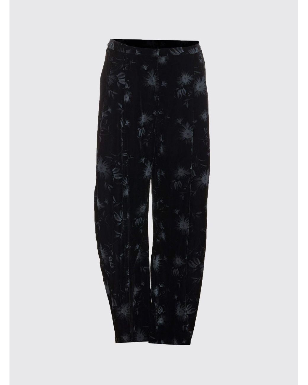 Pinko Black Floral Print Straight Trousers