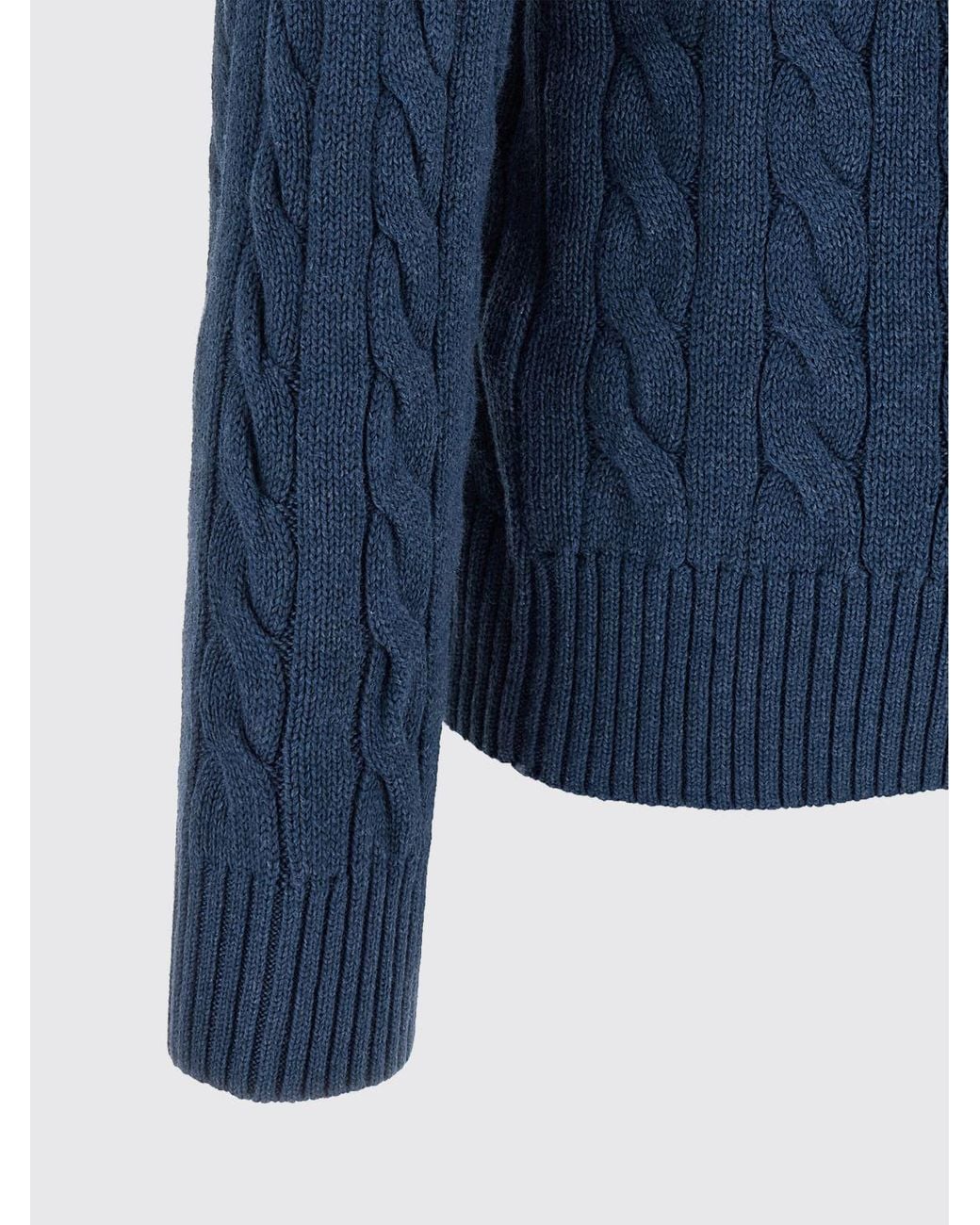 Polo Ralph Lauren Blue Cotton Tricot Crewneck Pullover for men