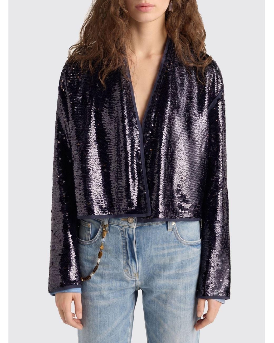 Momoní Black MomonÌ Polyester Jacket With Sequins