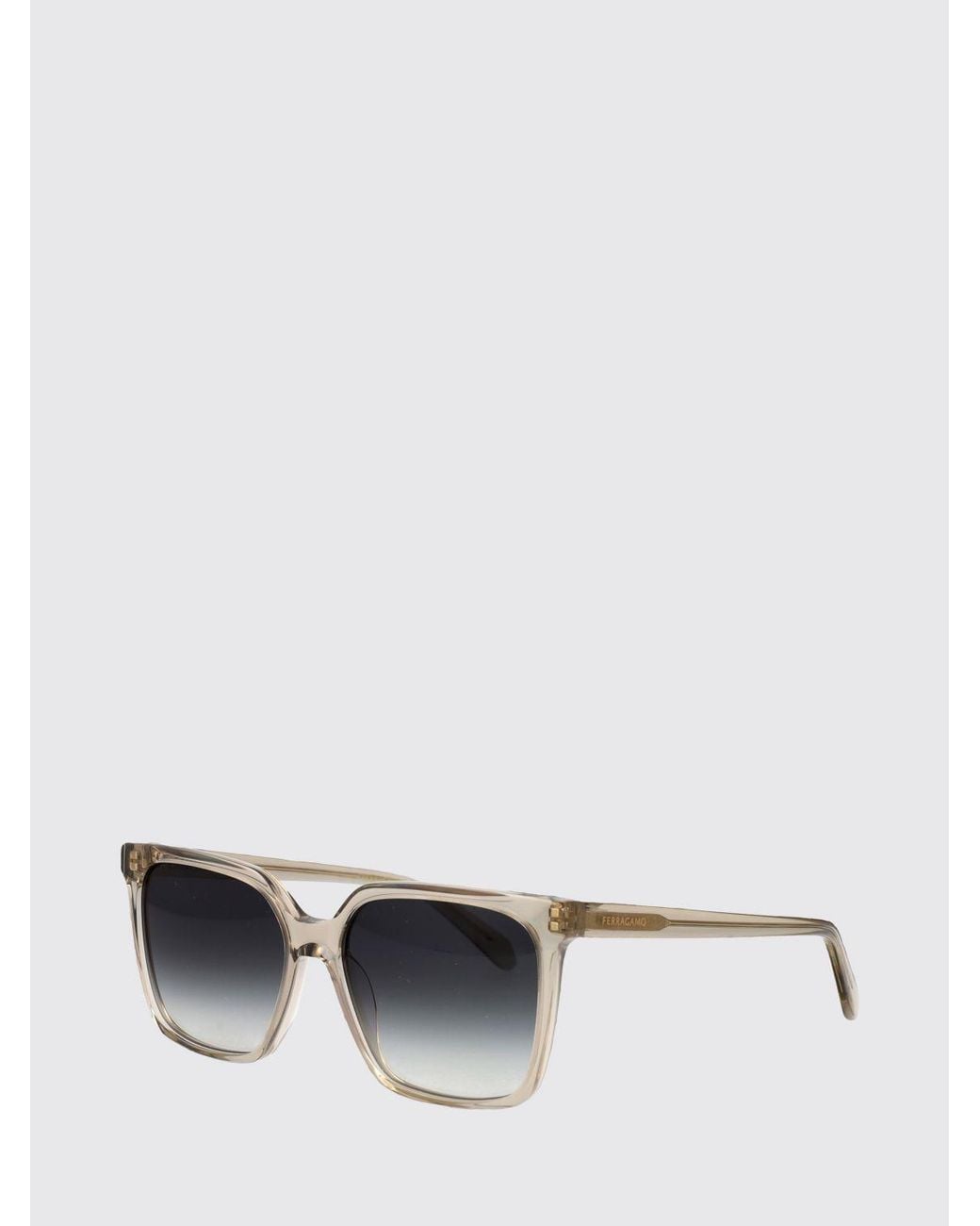Ferragamo White Acetat-Cat-Eye-Sonnenbrille Mit Verlaufsgläsern