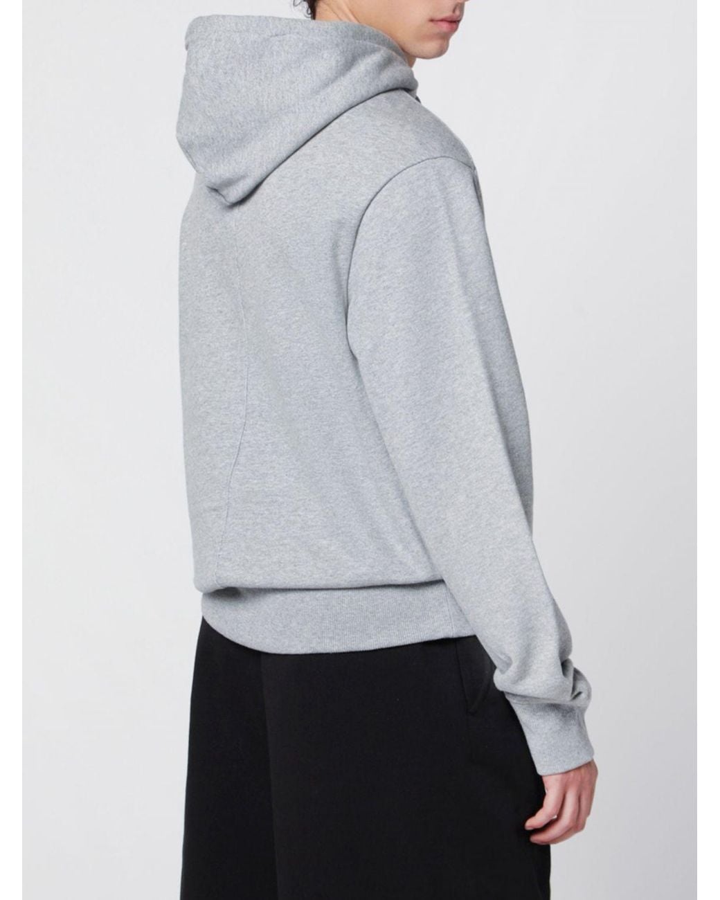 Entire studios Gray Oversized Cotton Hoodie With Kangaroo Pocket for men