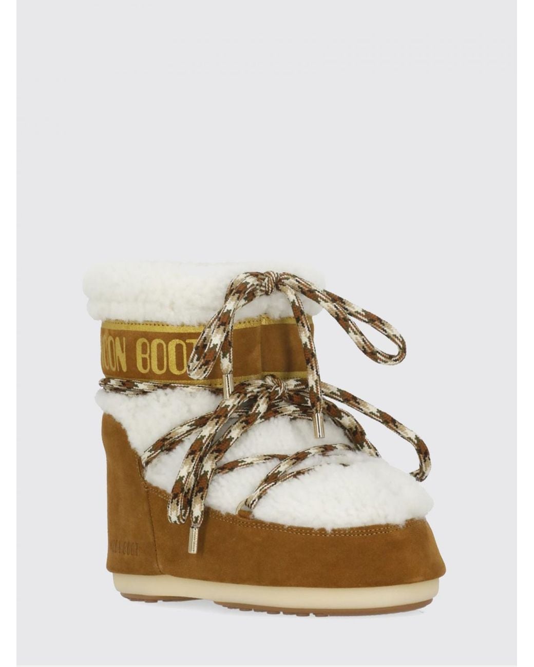 Moon Boot White Flat Ankle Boots