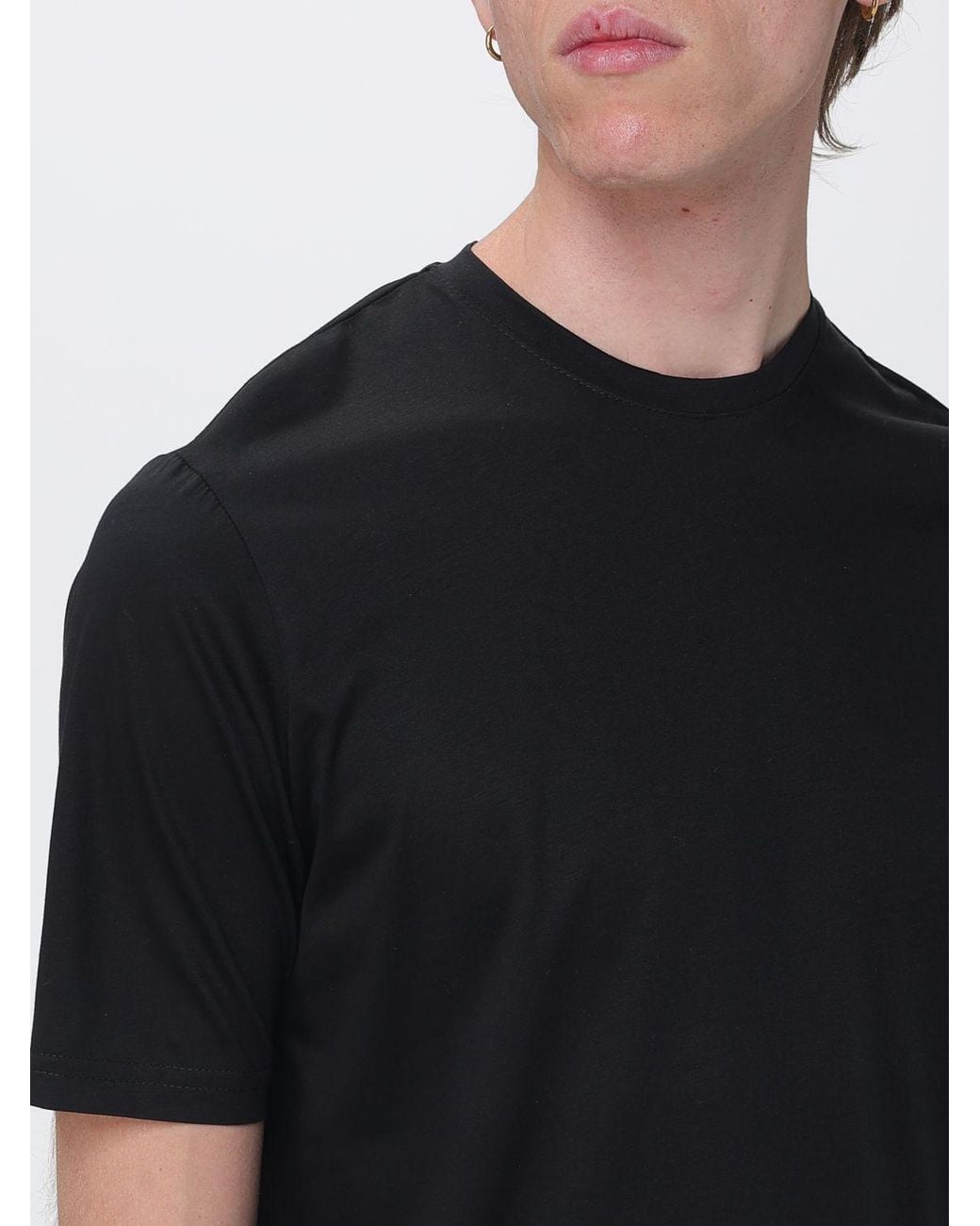 XC Black Basic Short-Sleeved Crew Neck T-Shirt for men