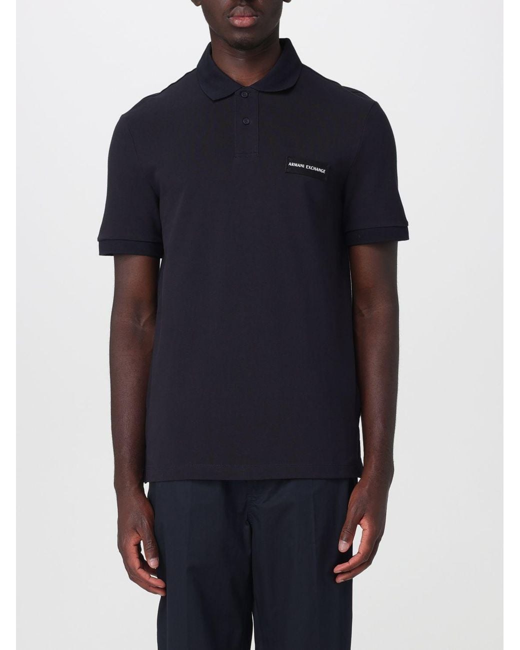 ARMANI EXCHANGE Blue Polo Shirt for men