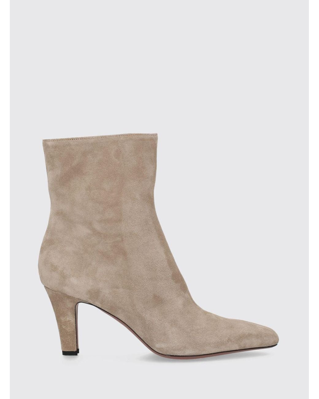 Paris Texas White Belle Suede Ankle Boots With Stiletto Heel