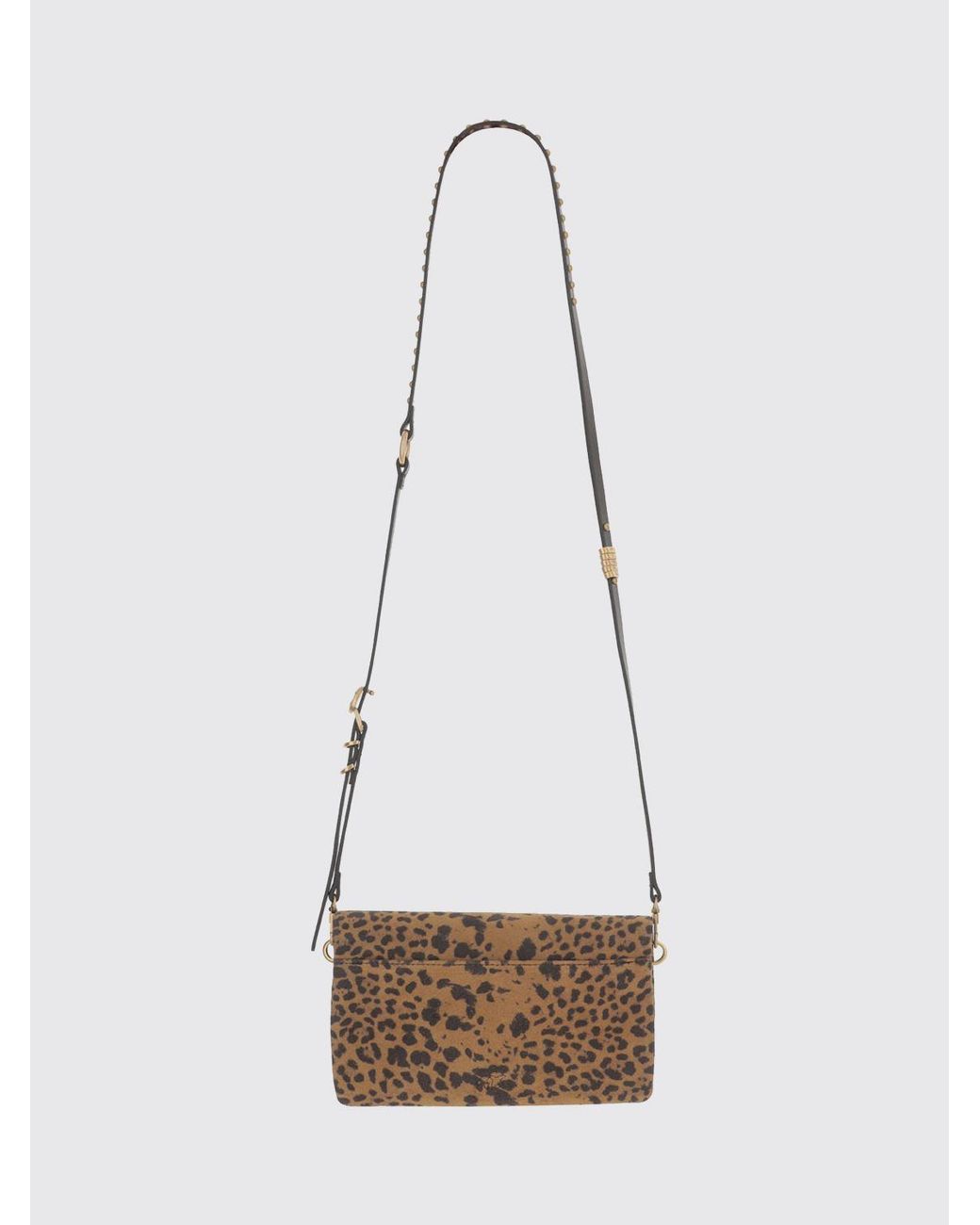 Pinko White Love One Slouchy Foldover Bag