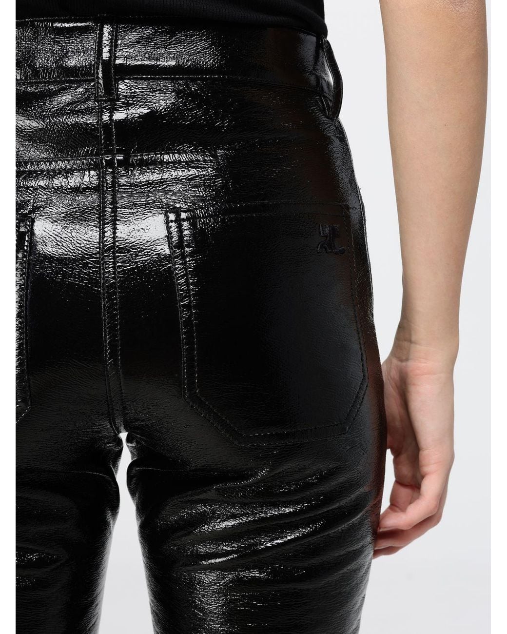 Courreges Black CourrÈ Ges High-Waisted Skinny Trousers