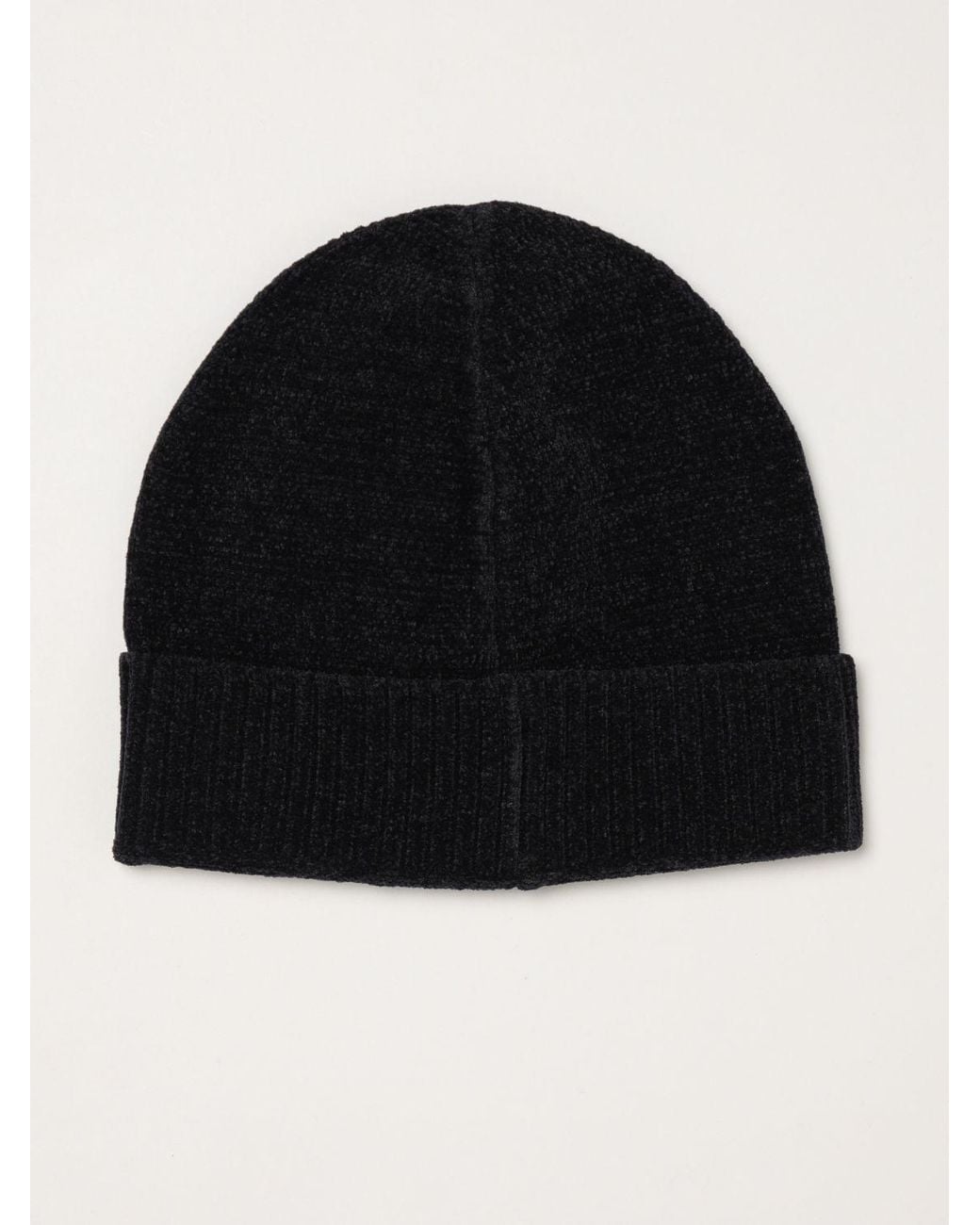 Peuterey Black Technical Fabric Beanie With Cuff And Logo Application for men