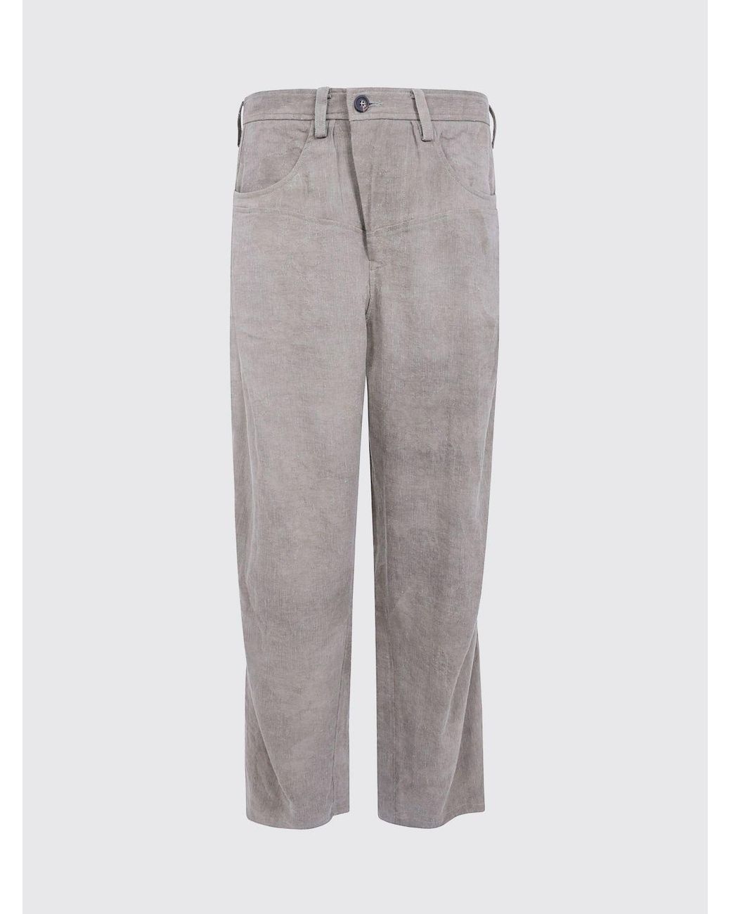 Ziggy Chen Gray Wide-Leg Five-Pocket Jeans for men