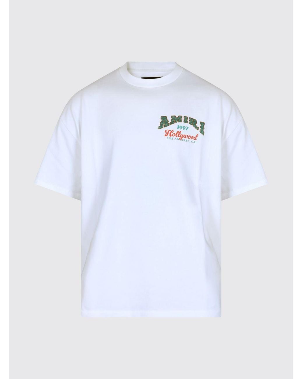 Amiri White Relaxed Fit Cotton T-Shirt With Graphic And Logo Print for men