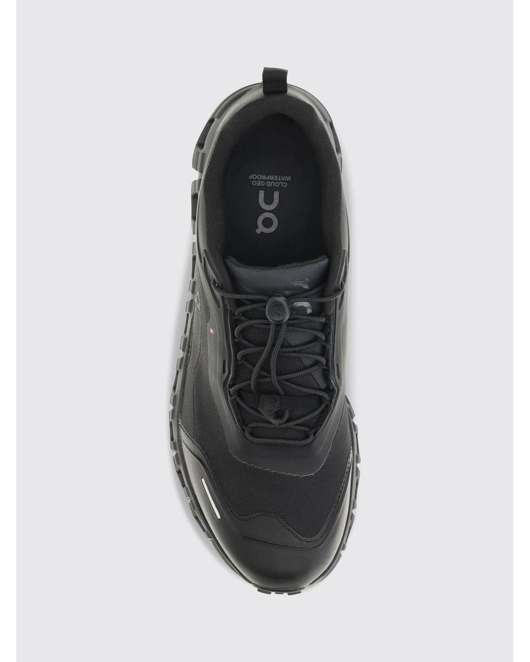 On Shoes Black Cloud 6 Geo Waterproof Sneakers With Cushioned Sole for men
