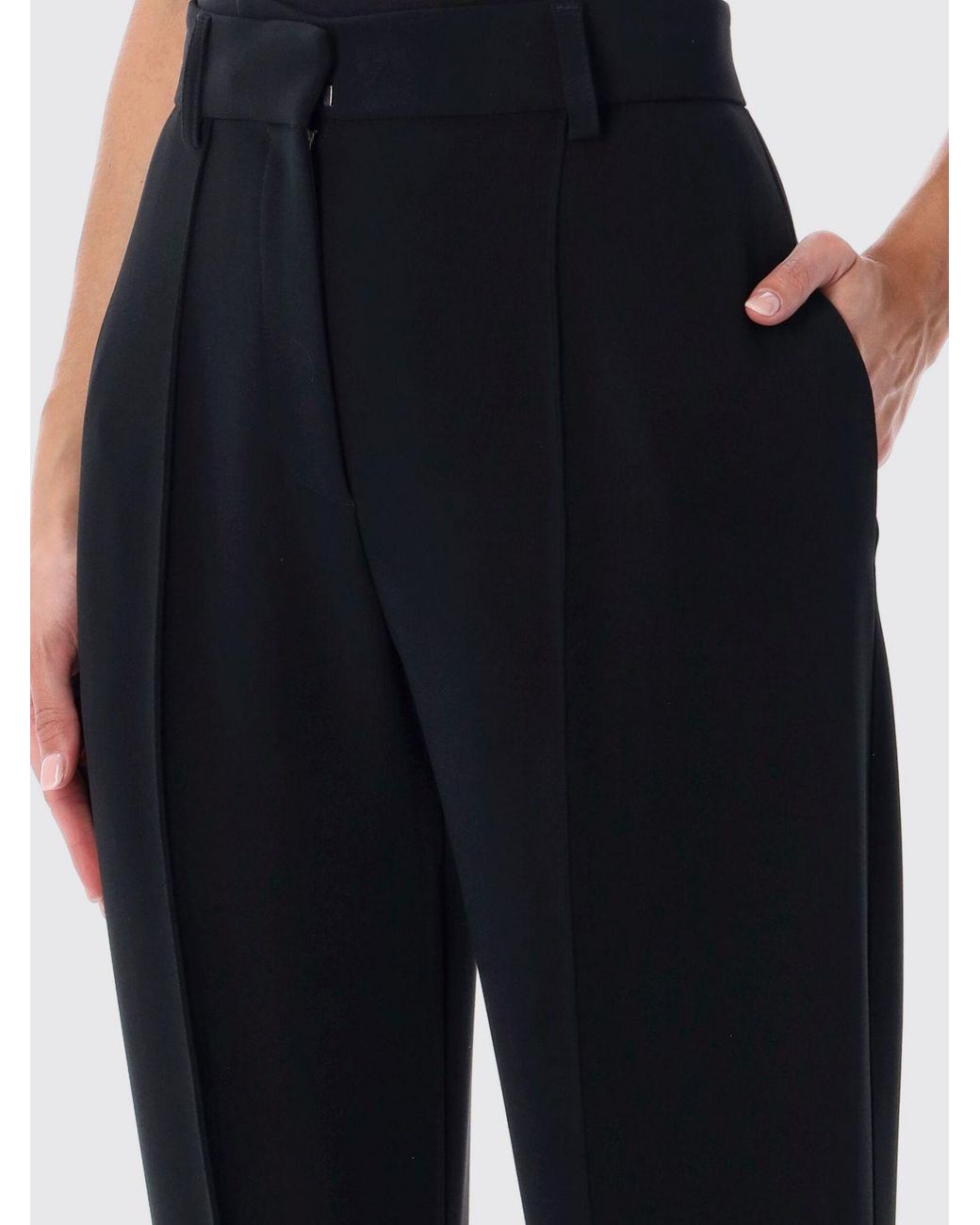 Stella McCartney Blue High-Waisted Straight-Leg Trousers