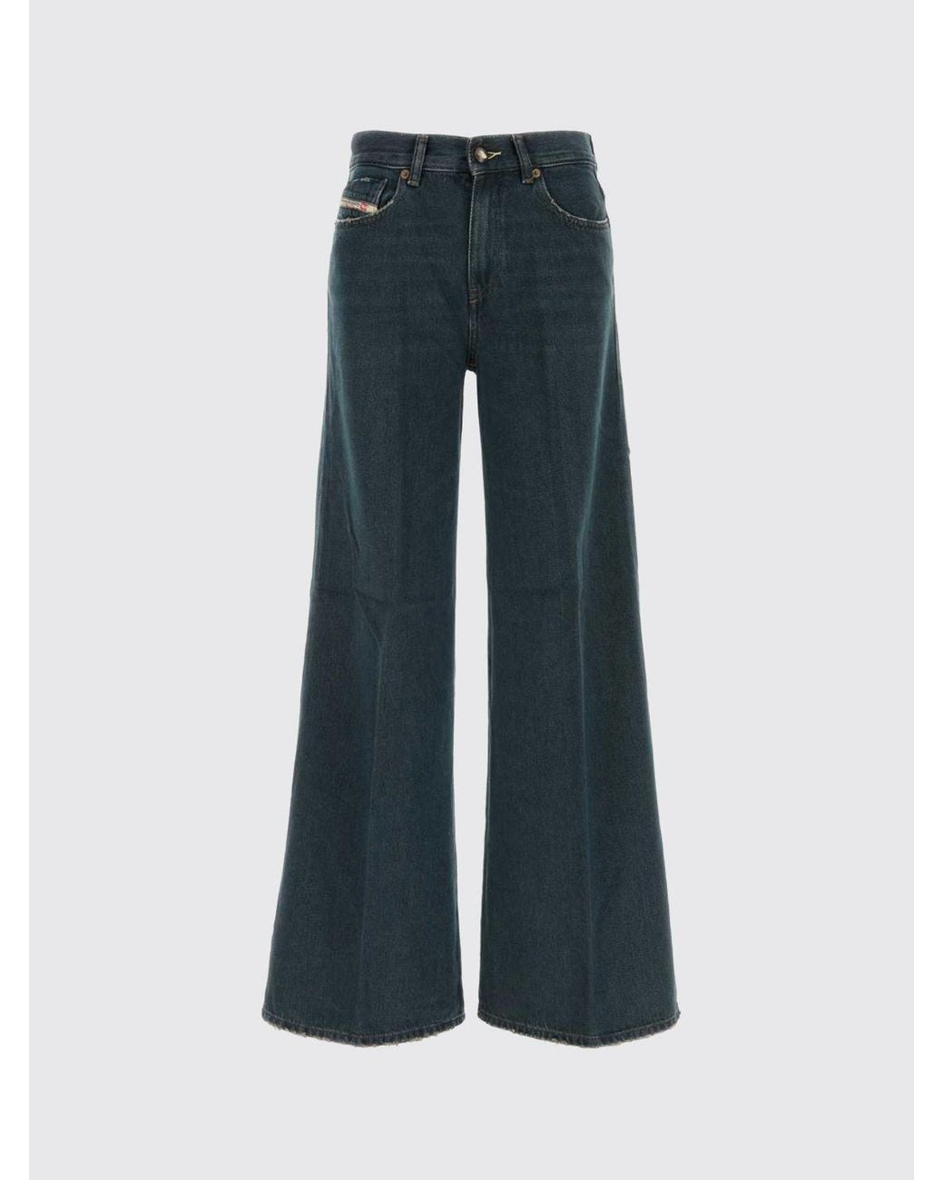 DIESEL Blue D-Akemi High-Waisted Wide-Leg Jeans