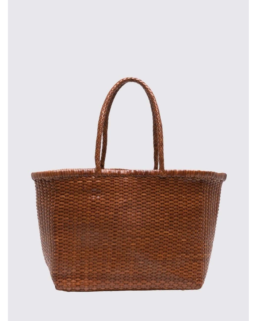 Dragon Diffusion Brown B Weave Big Woven Leather Bag
