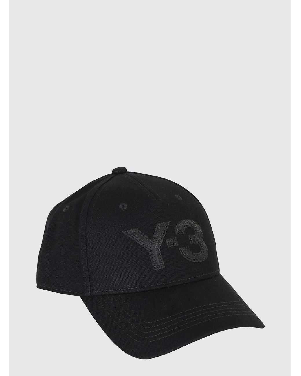 Y-3 Black Cotton Baseball Cap With Rigid Visor And Embroidered Logo for men