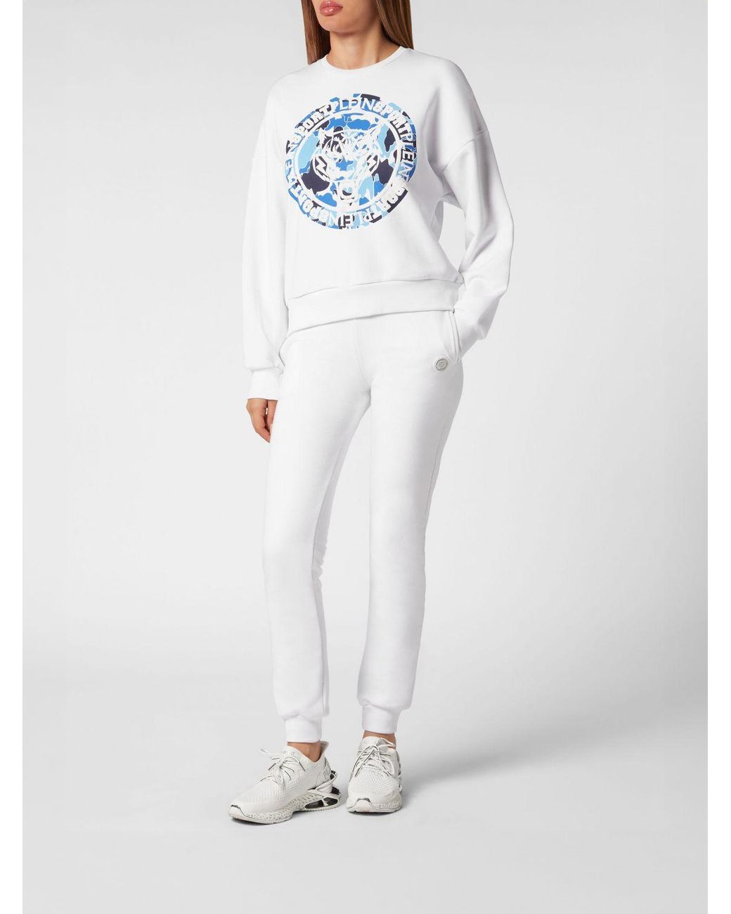 Philipp Plein Gray Crewneck Jumper