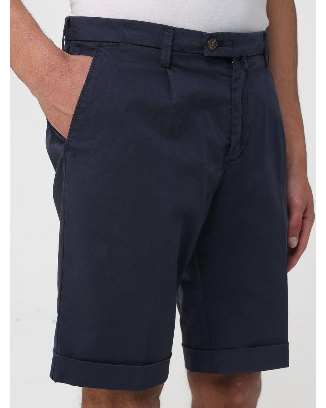 Briglia 1949 Blue Cotton Tailored Shorts for men