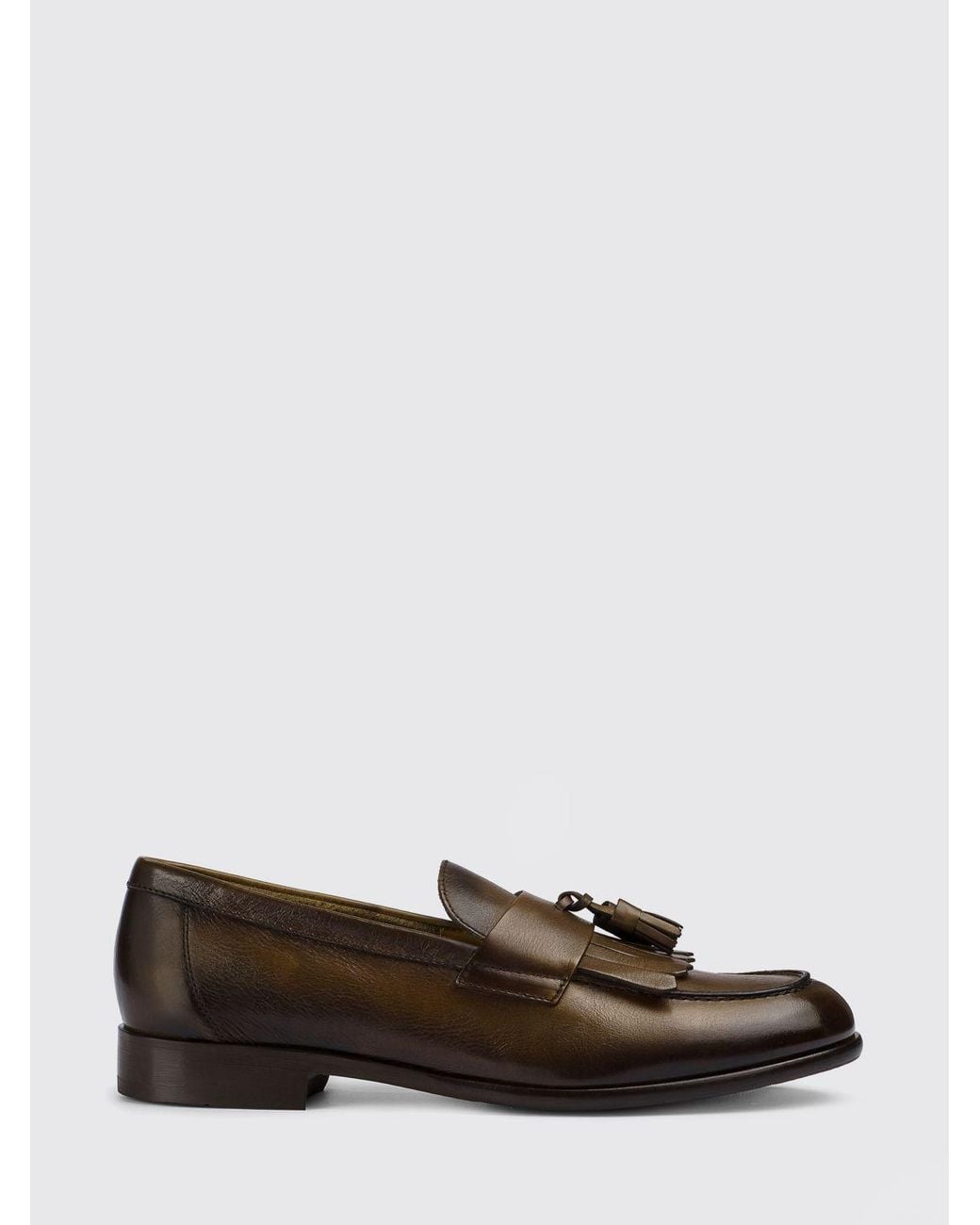 Doucal's White Leather Loafers for men