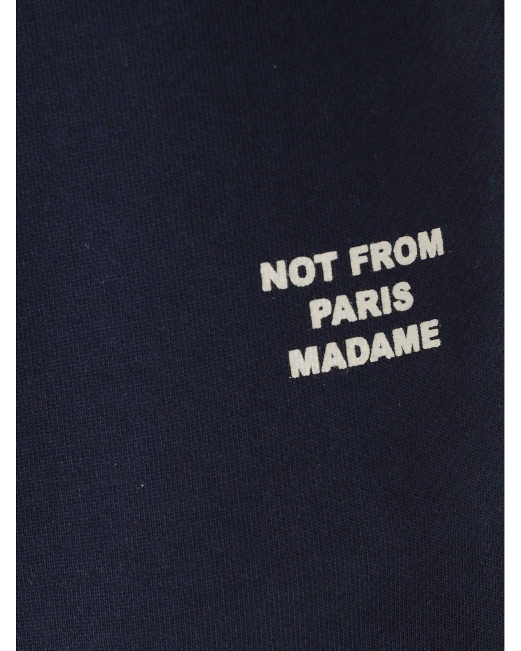 Drole de Monsieur Blue Stretch Cotton Jogging Trousers With Logo for men