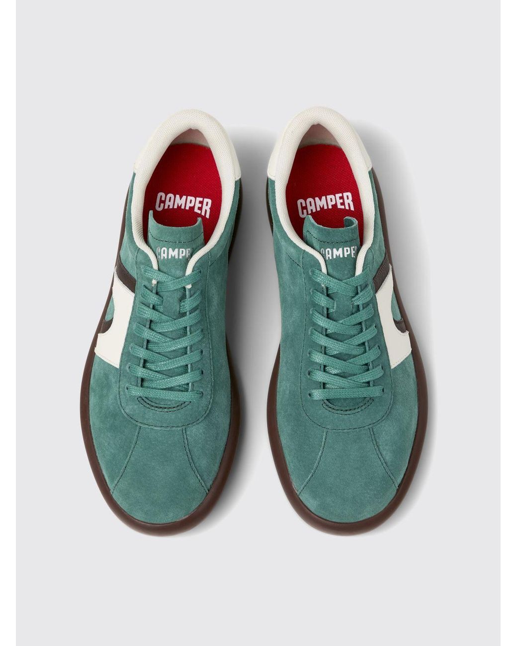 Camper Green Pelotas Soller Suede Sneakers