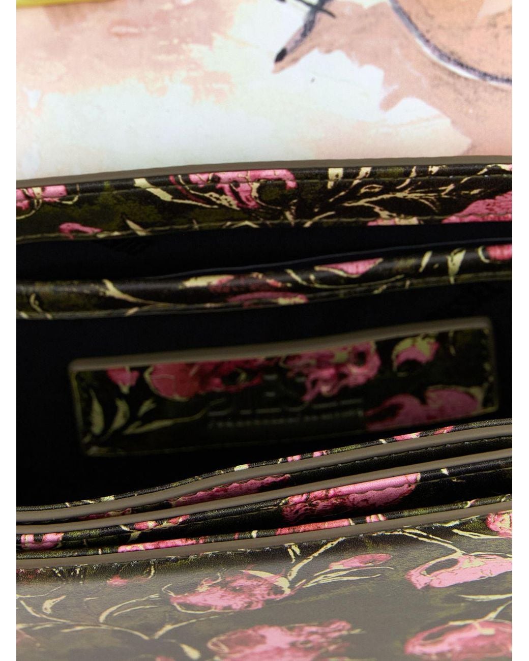DIESEL Pink 1Dr Floral Print Shoulder Bag With Oval D Logo