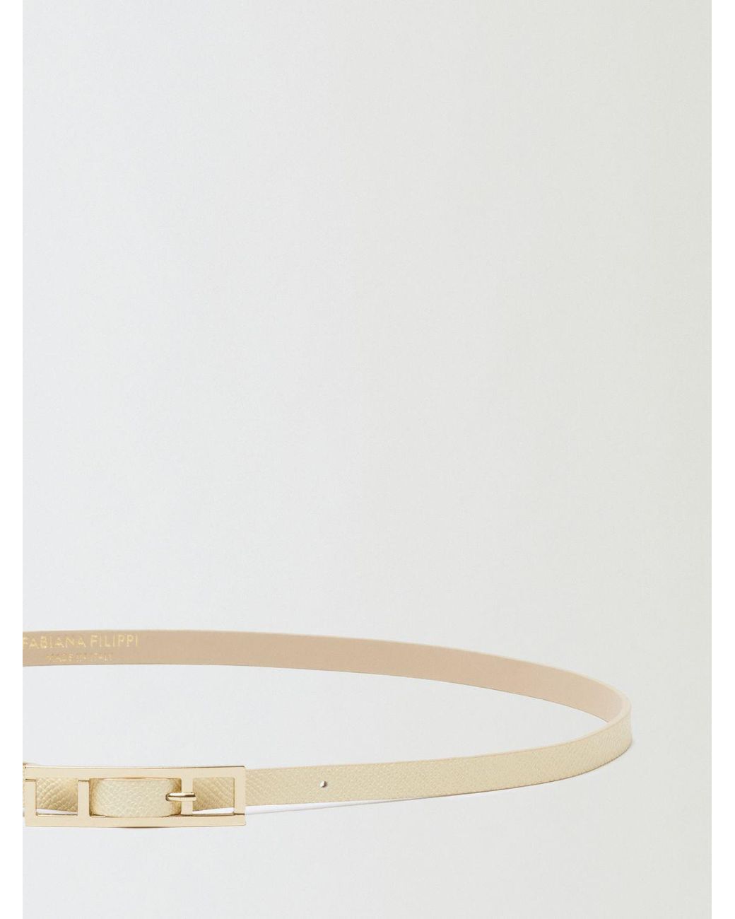 Fabiana Filippi Natural Saffiano Leather Belt