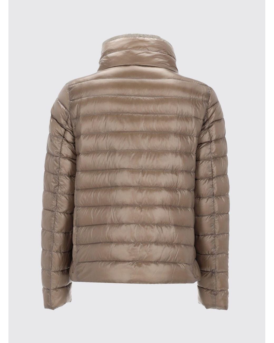 Herno Brown Short Reversible Quilted Ultra-Light Nylon Down Jacket