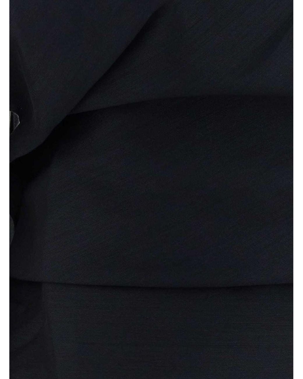 Rohe Blue Draped One-Shoulder Wool-Blend Midi Sheath Dress