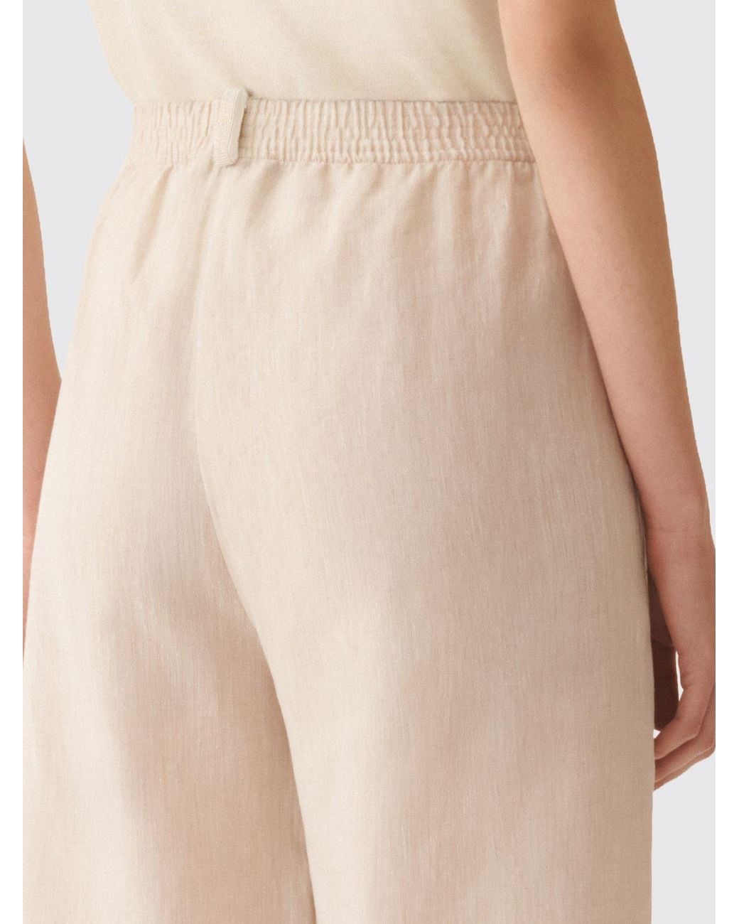 Fabiana Filippi Natural Linen Palazzo Trousers