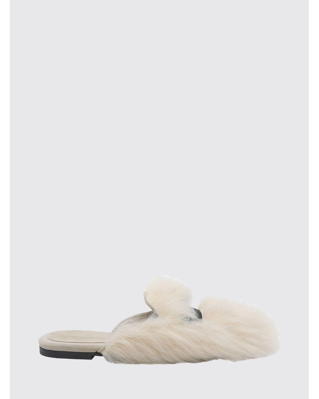 Dolce & Gabbana White Dolce &Amp Gabbana Shearling Slippers