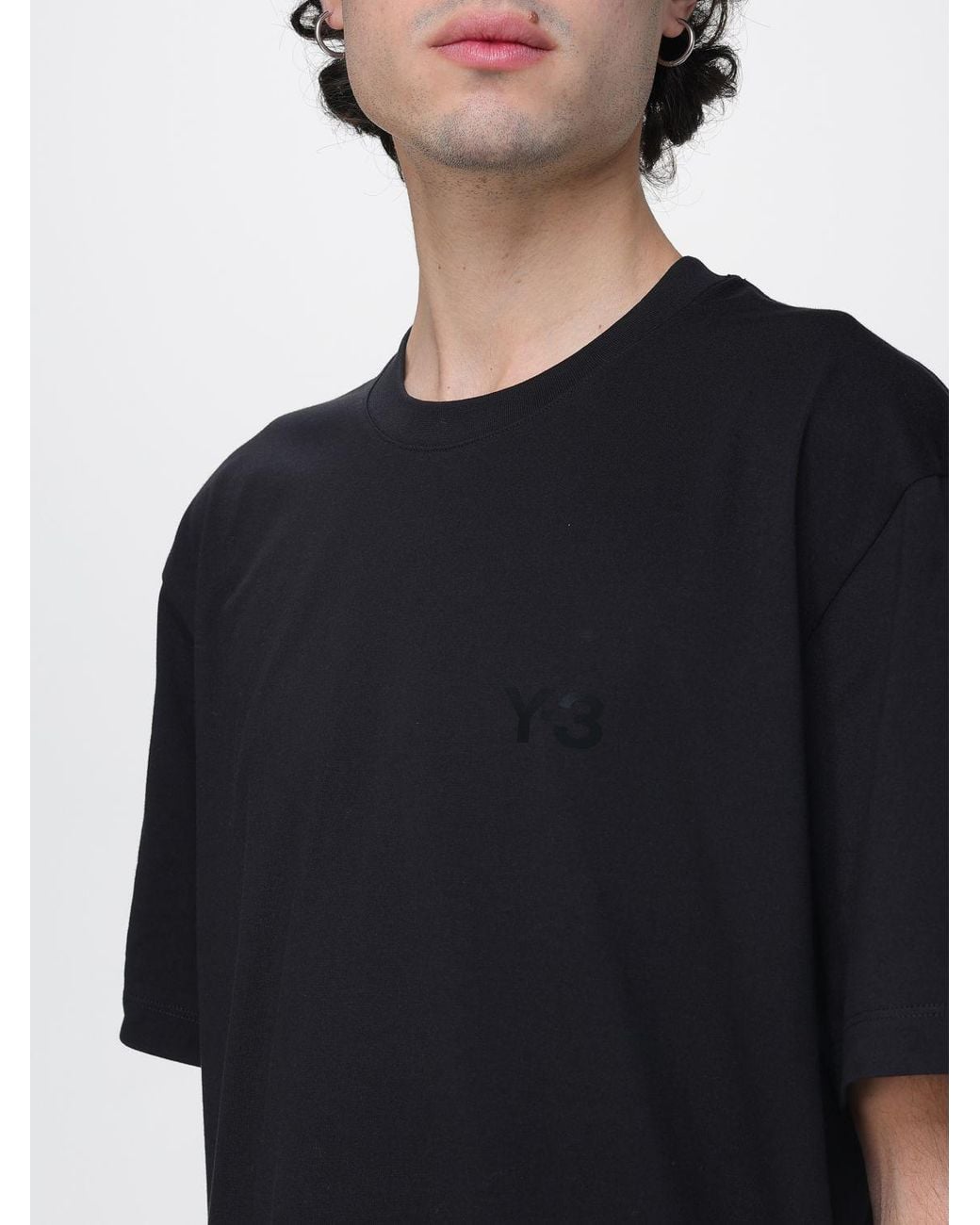 Y-3 Black Basic Cotton T-Shirt for men