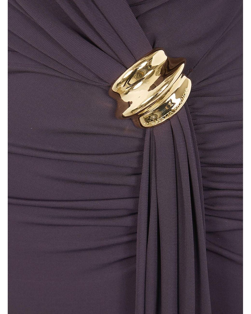 Elisabetta Franchi Purple Stretch Jersey Dress